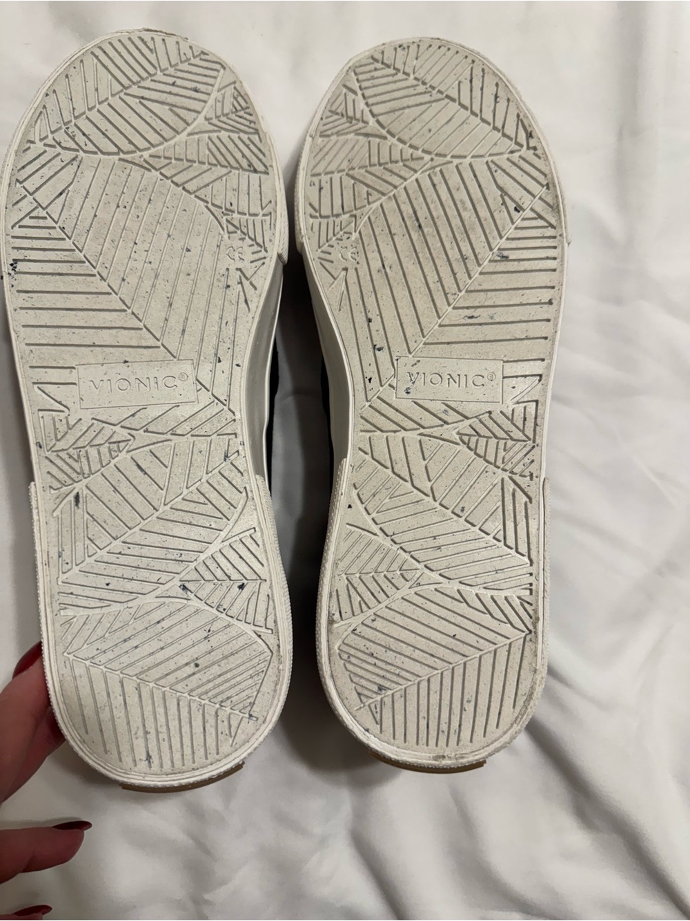Vionic Black Slip-On Canvas Flats with Tropical Lining - Picture 7 of 9